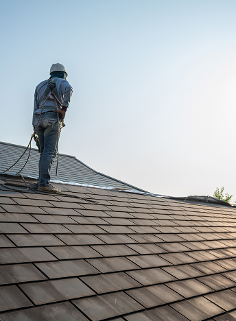 Photo of a Roofer at Work