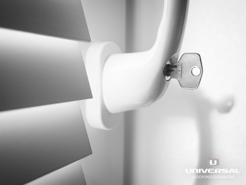 window with keyed lock